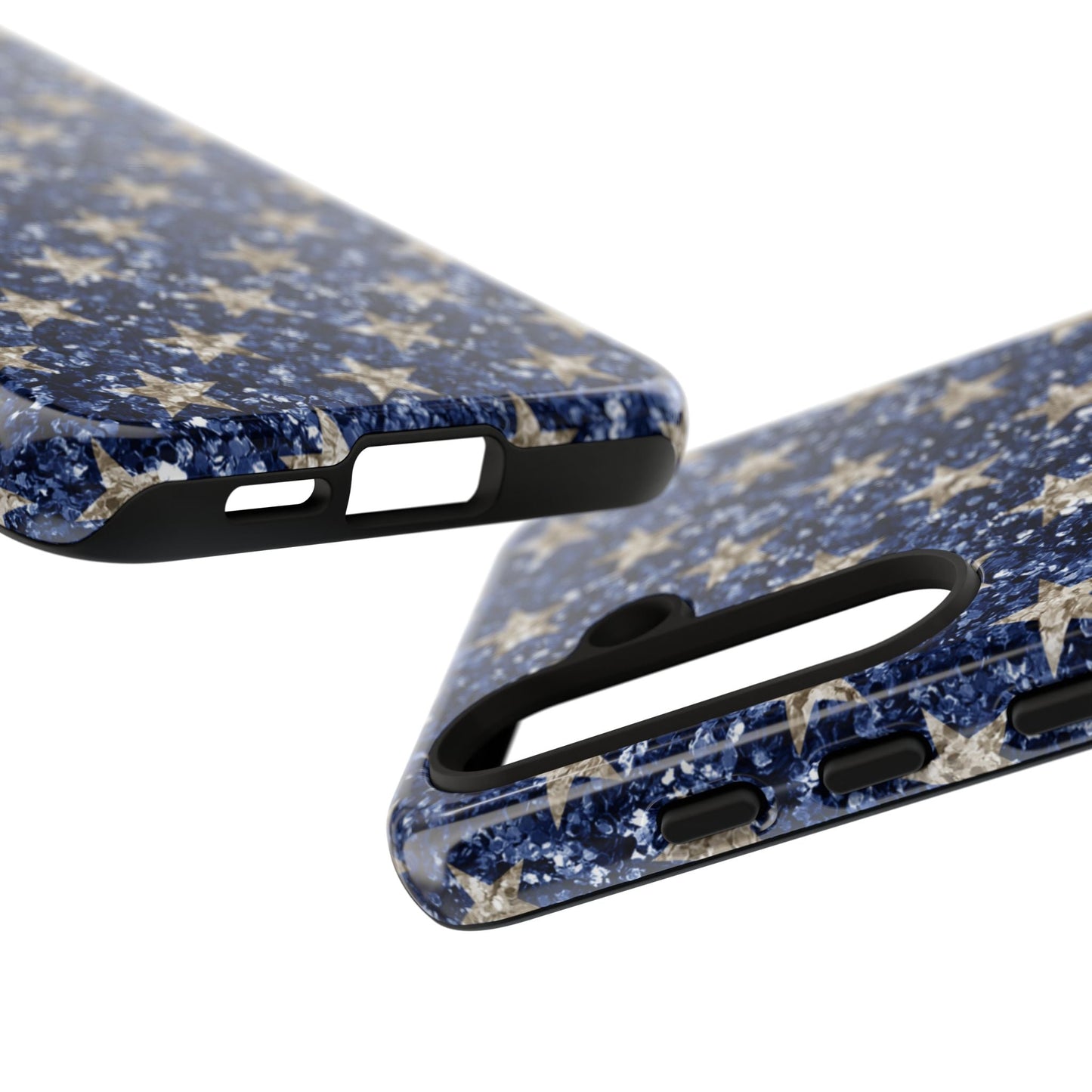 Navy Glitter Stars – Samsung Galaxy Case - BOGO Cases