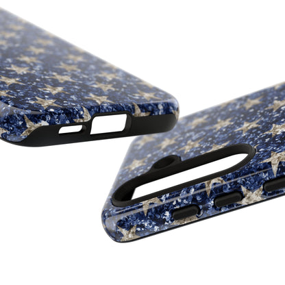 Navy Glitter Stars – Samsung Galaxy Case - BOGO Cases