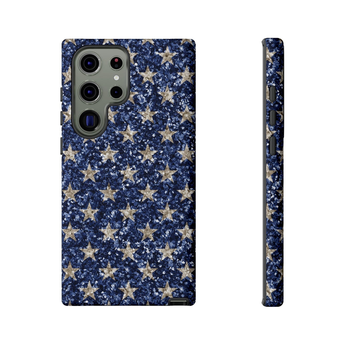 Navy Glitter Stars – Samsung Galaxy Case - BOGO Cases