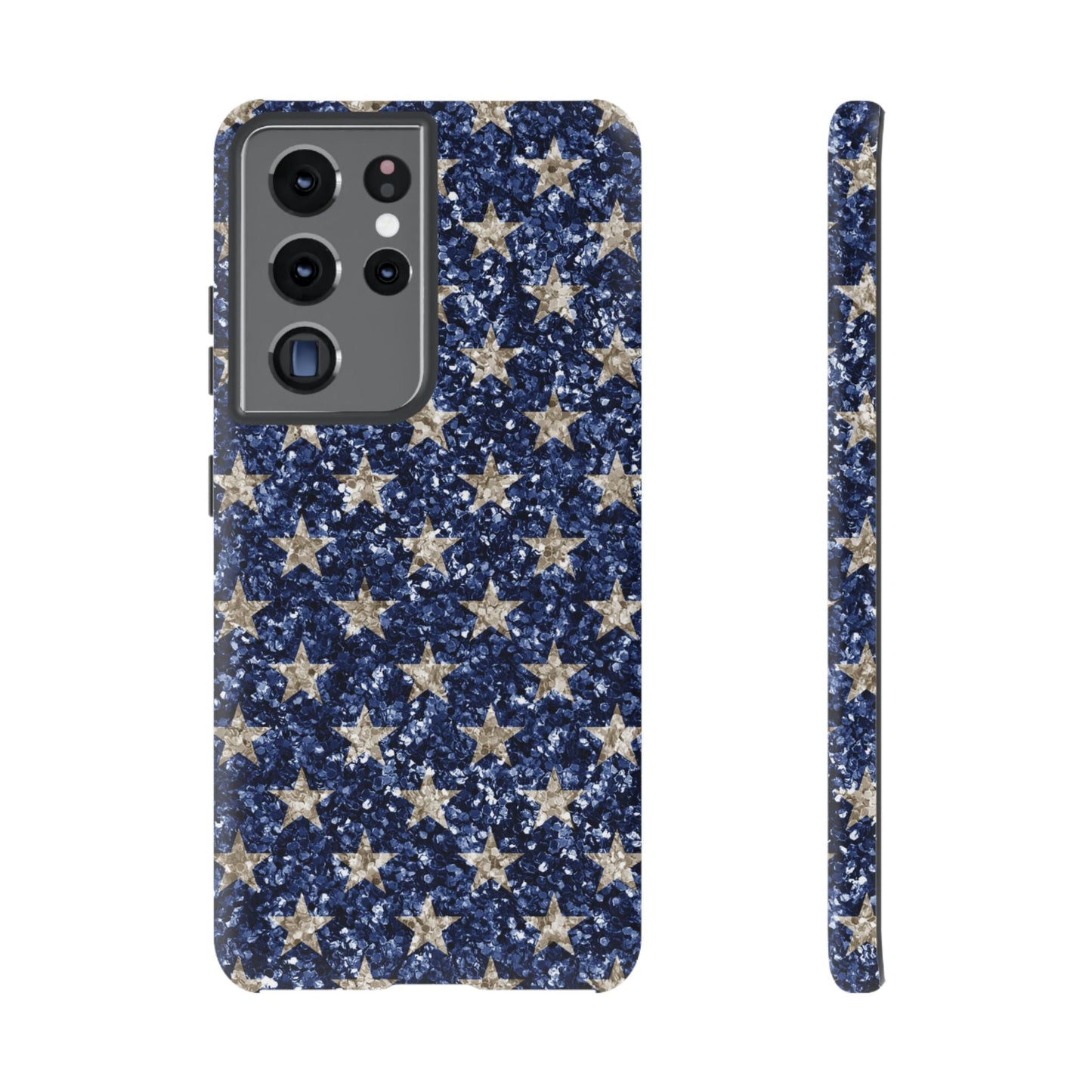Navy Glitter Stars – Samsung Galaxy Case - BOGO Cases