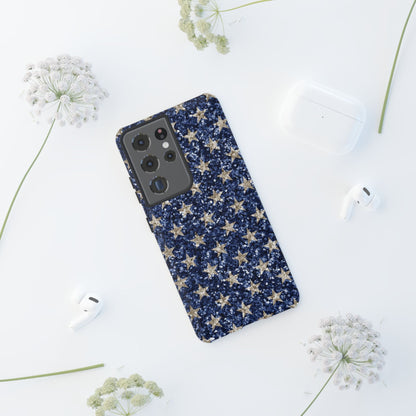 Navy Glitter Stars – Samsung Galaxy Case - BOGO Cases