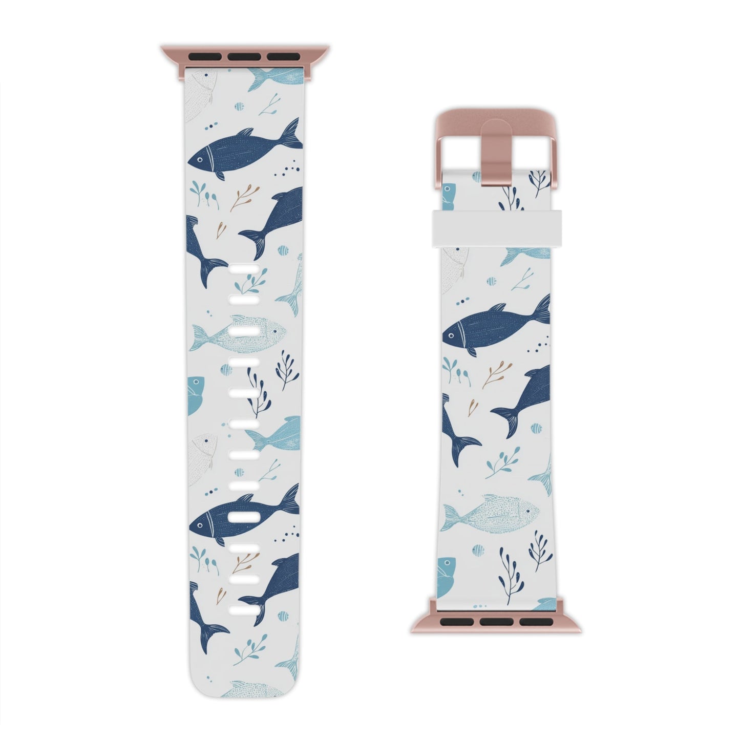 Oceanic Blue Fish Pattern Apple Watch Band - BOGO Cases