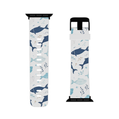 Oceanic Blue Fish Pattern Apple Watch Band - BOGO Cases