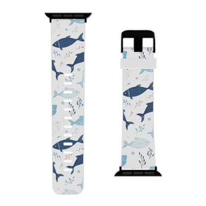 Oceanic Blue Fish Pattern Apple Watch Band - BOGO Cases
