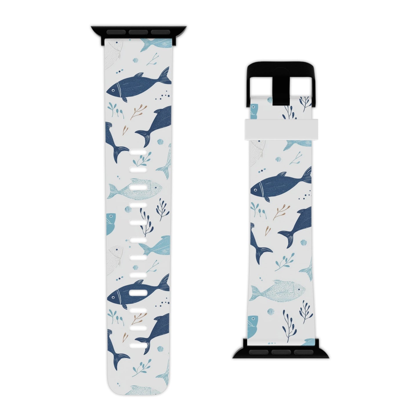 Oceanic Blue Fish Pattern Apple Watch Band - BOGO Cases