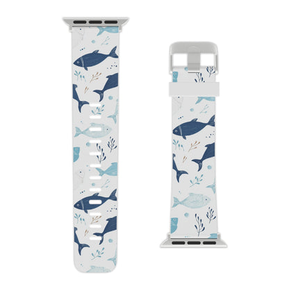Oceanic Blue Fish Pattern Apple Watch Band - BOGO Cases