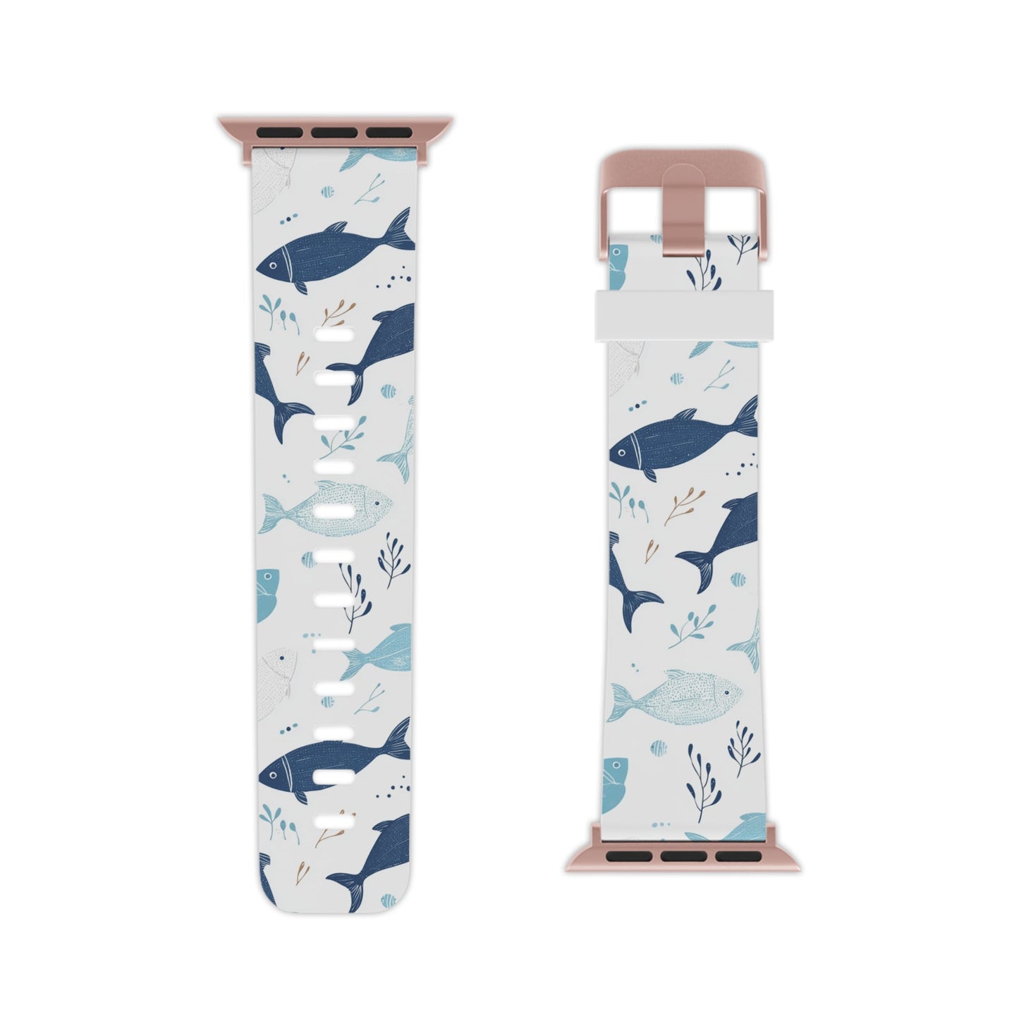 Oceanic Blue Fish Pattern Apple Watch Band - BOGO Cases