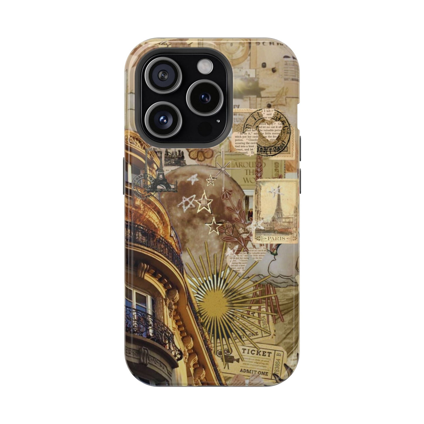 Parisian Dream Collage MagSafe iPhone Case – Dual - Layer Protection with Vintage French Aesthetic - BOGO Cases