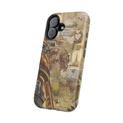 Parisian Dream Collage MagSafe iPhone Case – Dual - Layer Protection with Vintage French Aesthetic - BOGO Cases