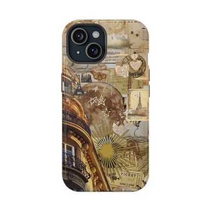 Parisian Dream Collage MagSafe iPhone Case – Dual - Layer Protection with Vintage French Aesthetic - BOGO Cases