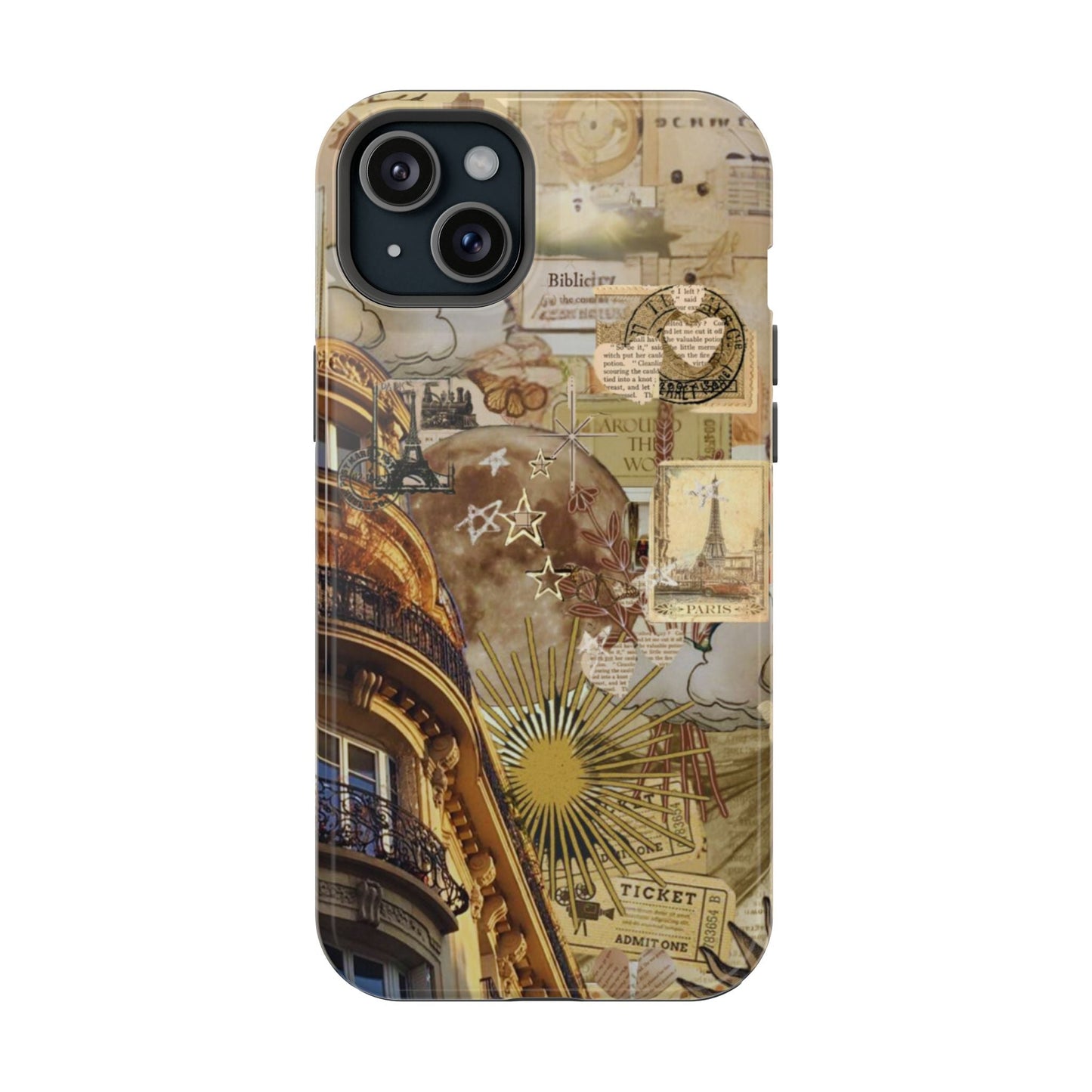 Parisian Dream Collage MagSafe iPhone Case – Dual - Layer Protection with Vintage French Aesthetic - BOGO Cases