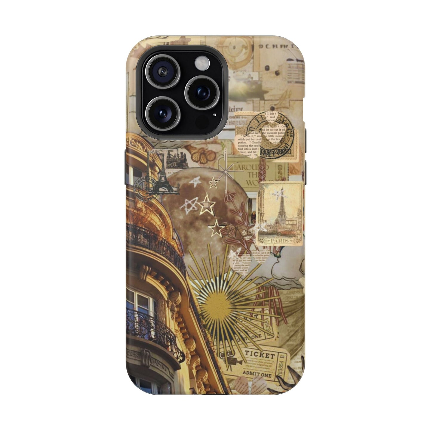 Parisian Dream Collage MagSafe iPhone Case – Dual - Layer Protection with Vintage French Aesthetic - BOGO Cases