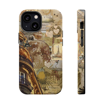 Parisian Dream Collage MagSafe iPhone Case – Dual - Layer Protection with Vintage French Aesthetic - BOGO Cases