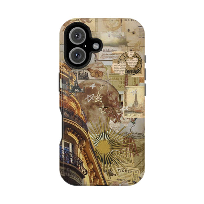 Parisian Dream Collage MagSafe iPhone Case – Dual - Layer Protection with Vintage French Aesthetic - BOGO Cases