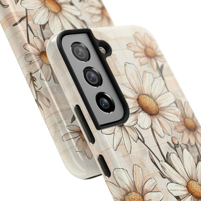 Pastel Daisy Samsung Galaxy Case - Elegant Floral Protective Cover - BOGO Cases