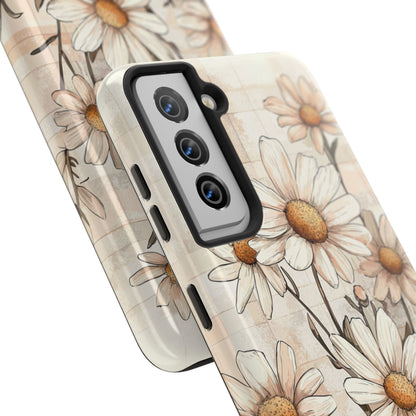 Pastel Daisy Samsung Galaxy Case - Elegant Floral Protective Cover - BOGO Cases