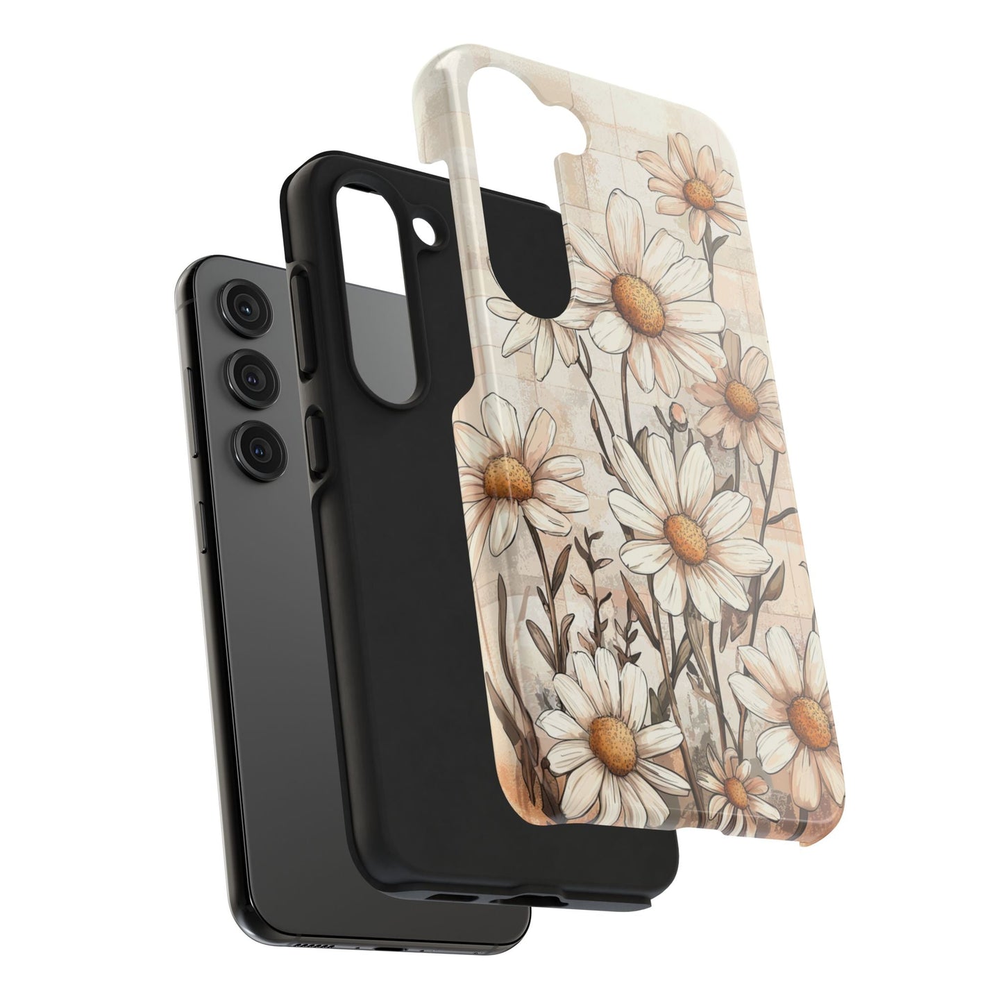 Pastel Daisy Samsung Galaxy Case - Elegant Floral Protective Cover - BOGO Cases