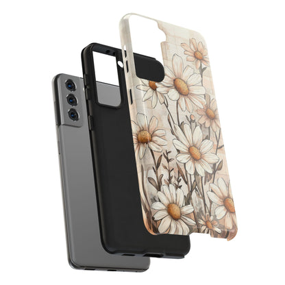 Pastel Daisy Samsung Galaxy Case - Elegant Floral Protective Cover - BOGO Cases