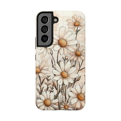 Pastel Daisy Samsung Galaxy Case - Elegant Floral Protective Cover - BOGO Cases