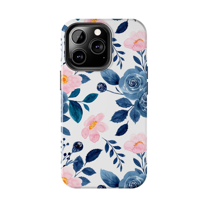 Pastel Garden Charm – iPhone Series Case with Watercolor Flowers - BOGO Cases