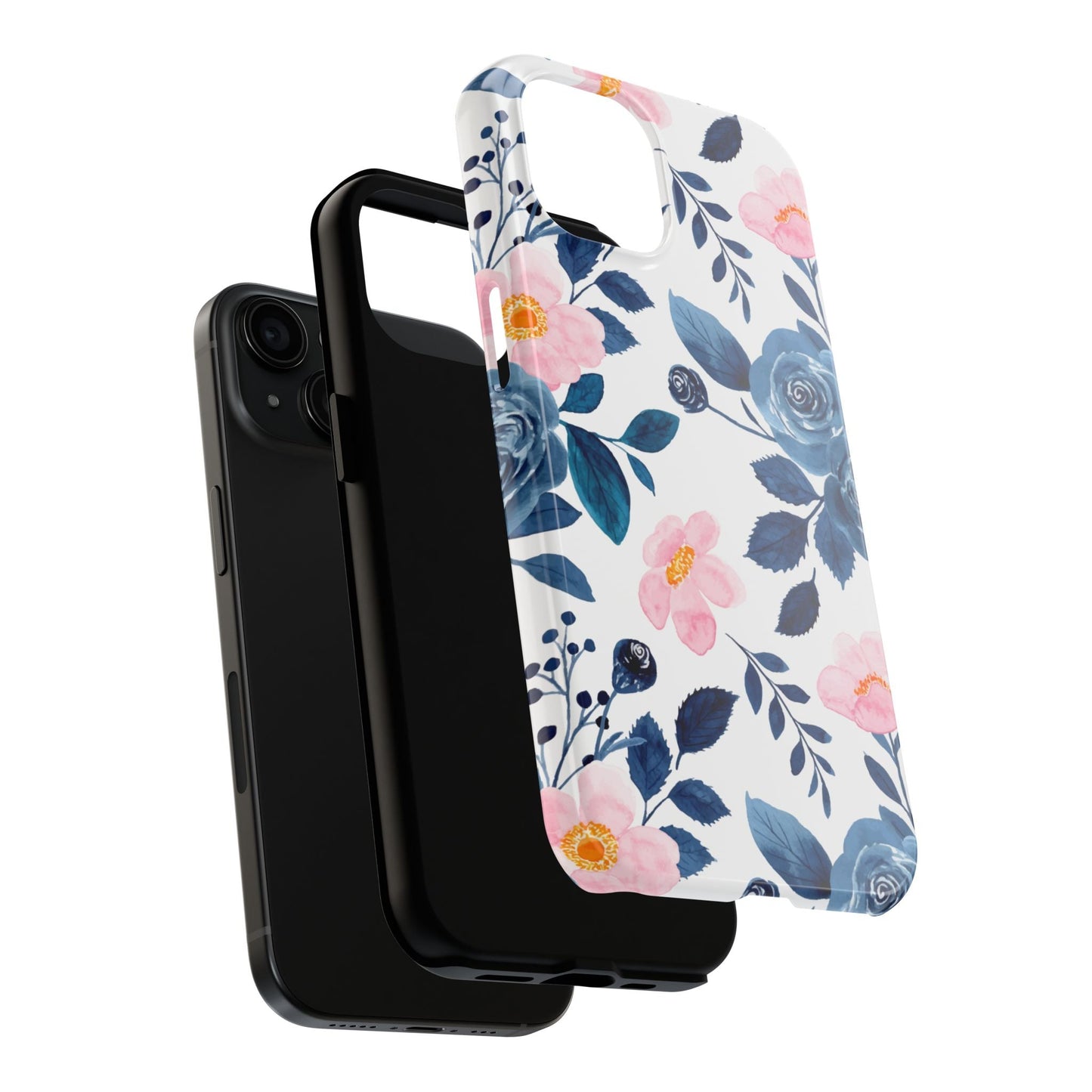 Pastel Garden Charm – iPhone Series Case with Watercolor Flowers - BOGO Cases