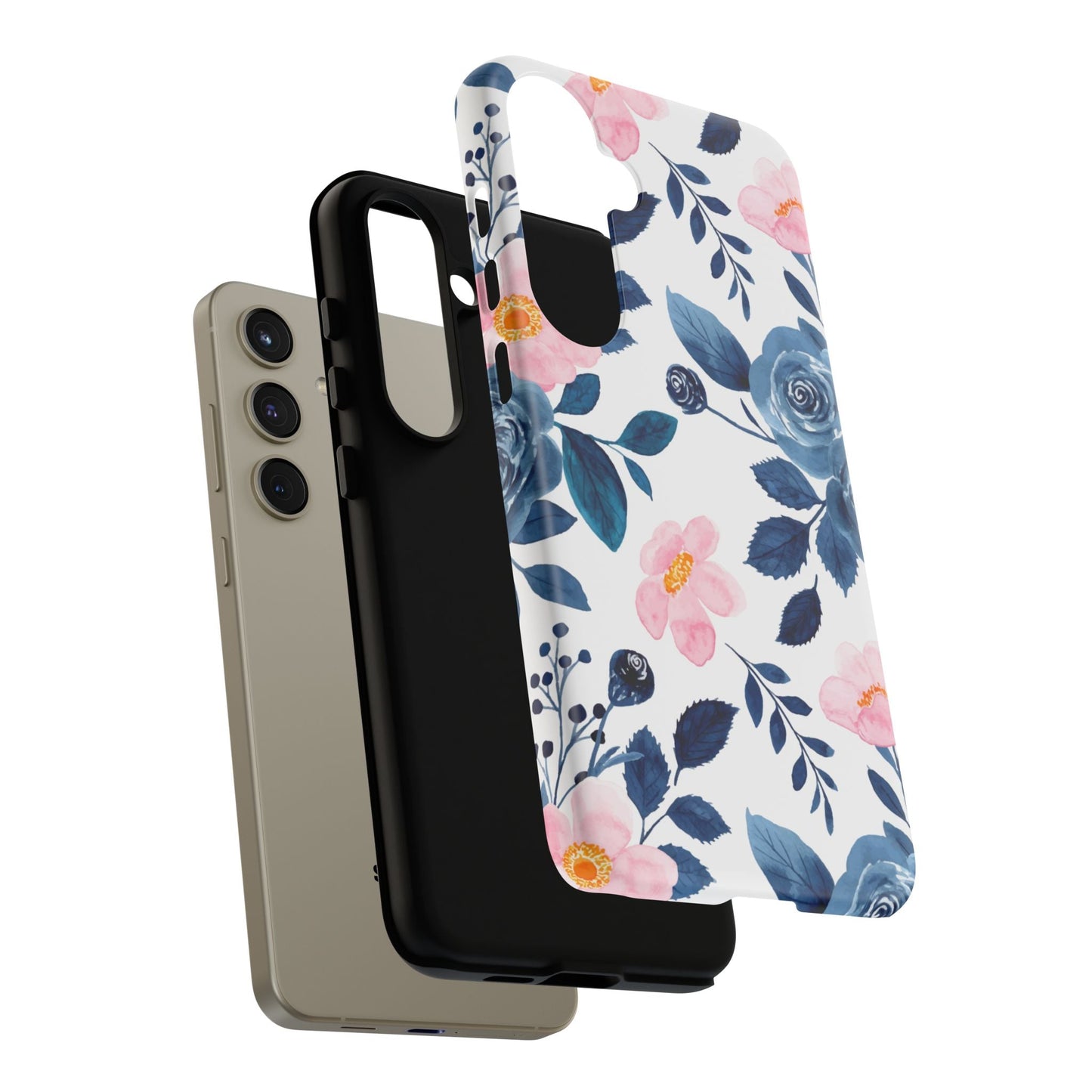 Pastel Garden Charm – Samsung Galaxy Case with Delicate Floral Design - BOGO Cases