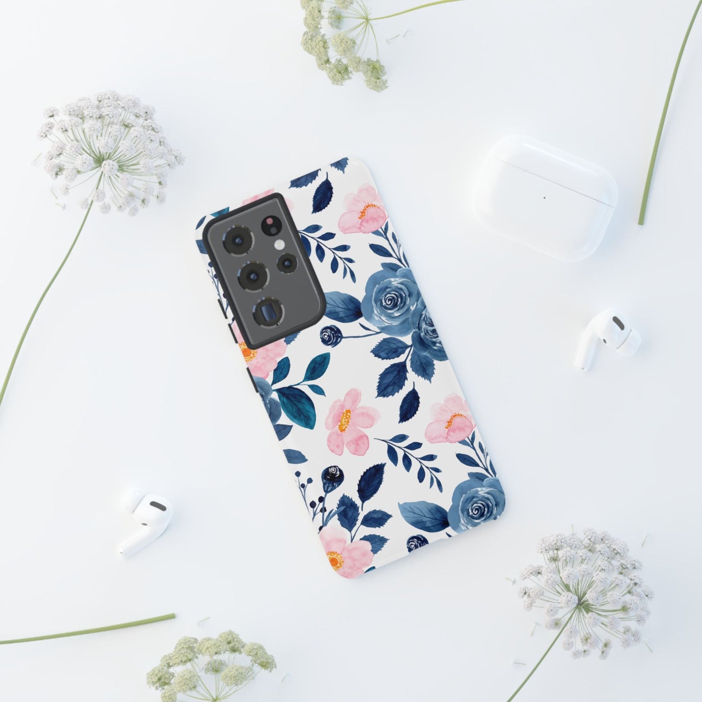 Pastel Garden Charm – Samsung Galaxy Case with Delicate Floral Design - BOGO Cases