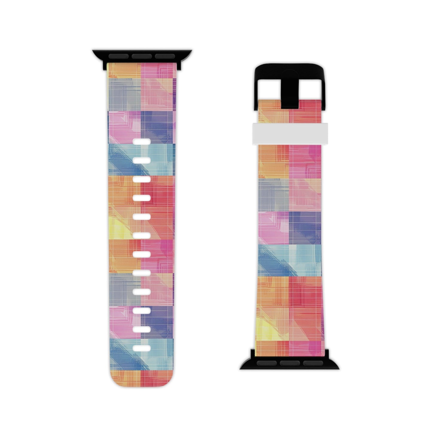 Pastel Panache Watercolor Plaid Apple Watch Band - BOGO Cases