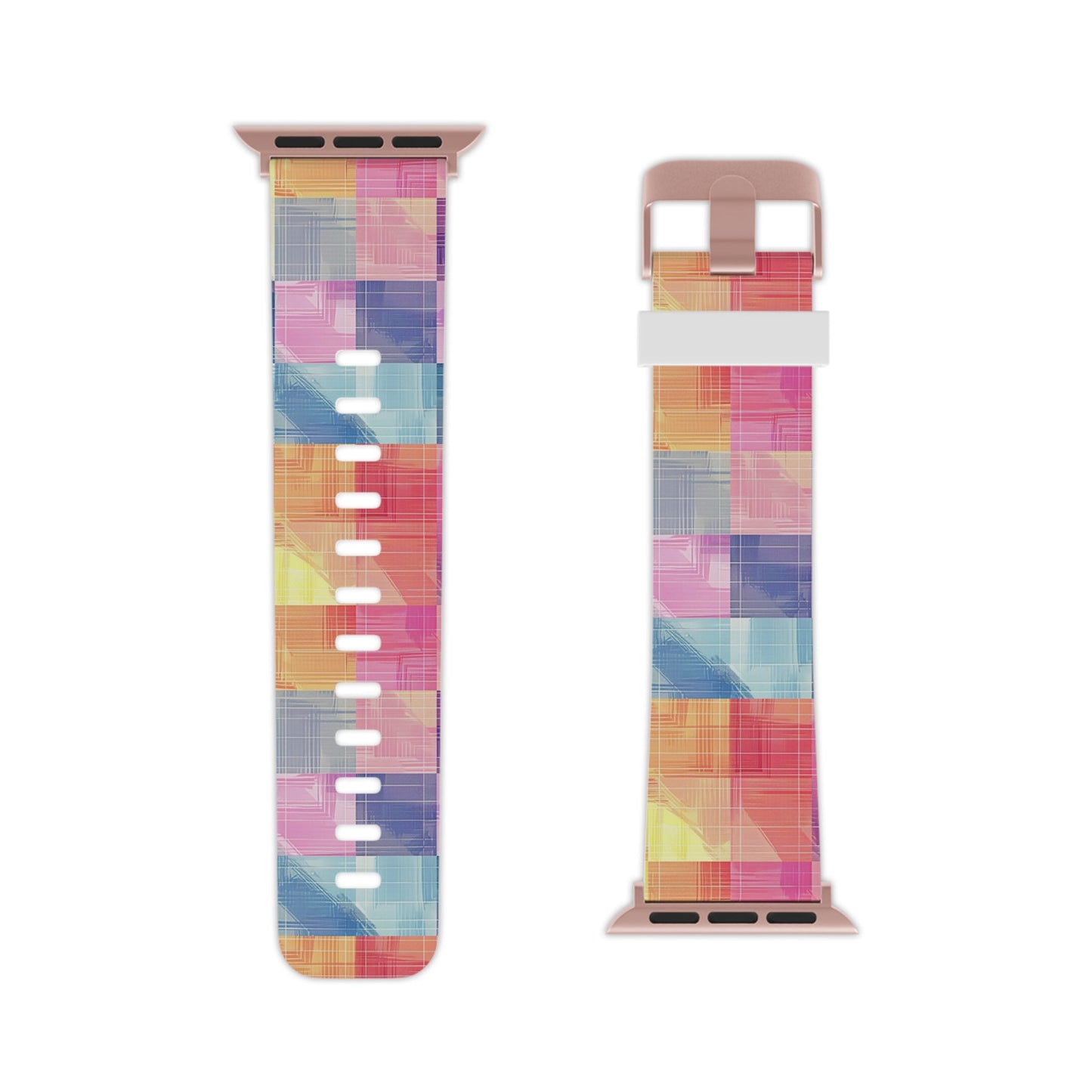 Pastel Panache Watercolor Plaid Apple Watch Band - BOGO Cases