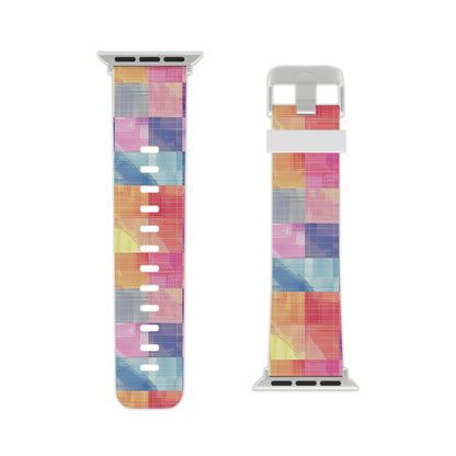 Pastel Panache Watercolor Plaid Apple Watch Band - BOGO Cases