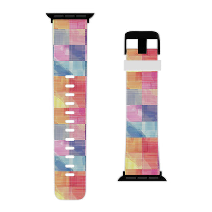 Pastel Panache Watercolor Plaid Apple Watch Band - BOGO Cases