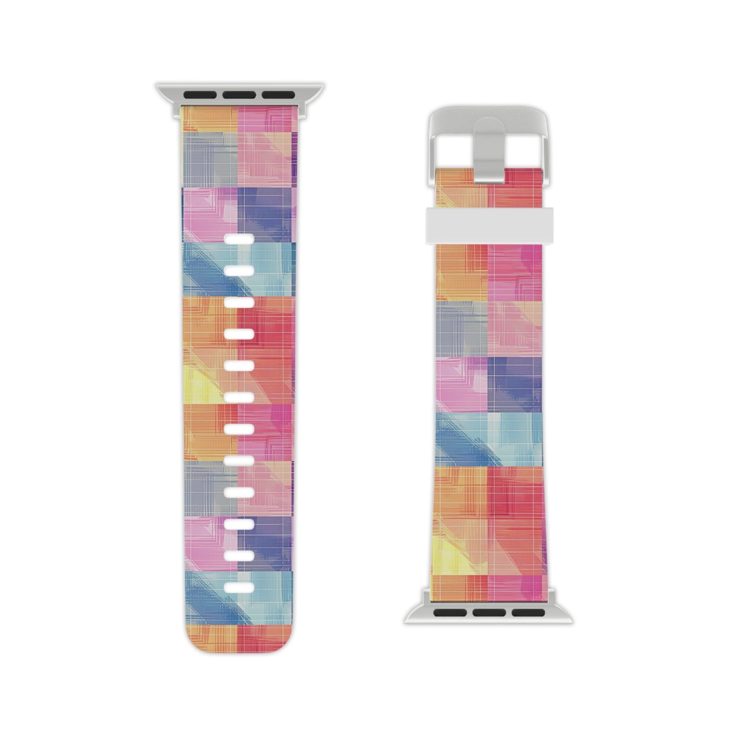 Pastel Panache Watercolor Plaid Apple Watch Band - BOGO Cases