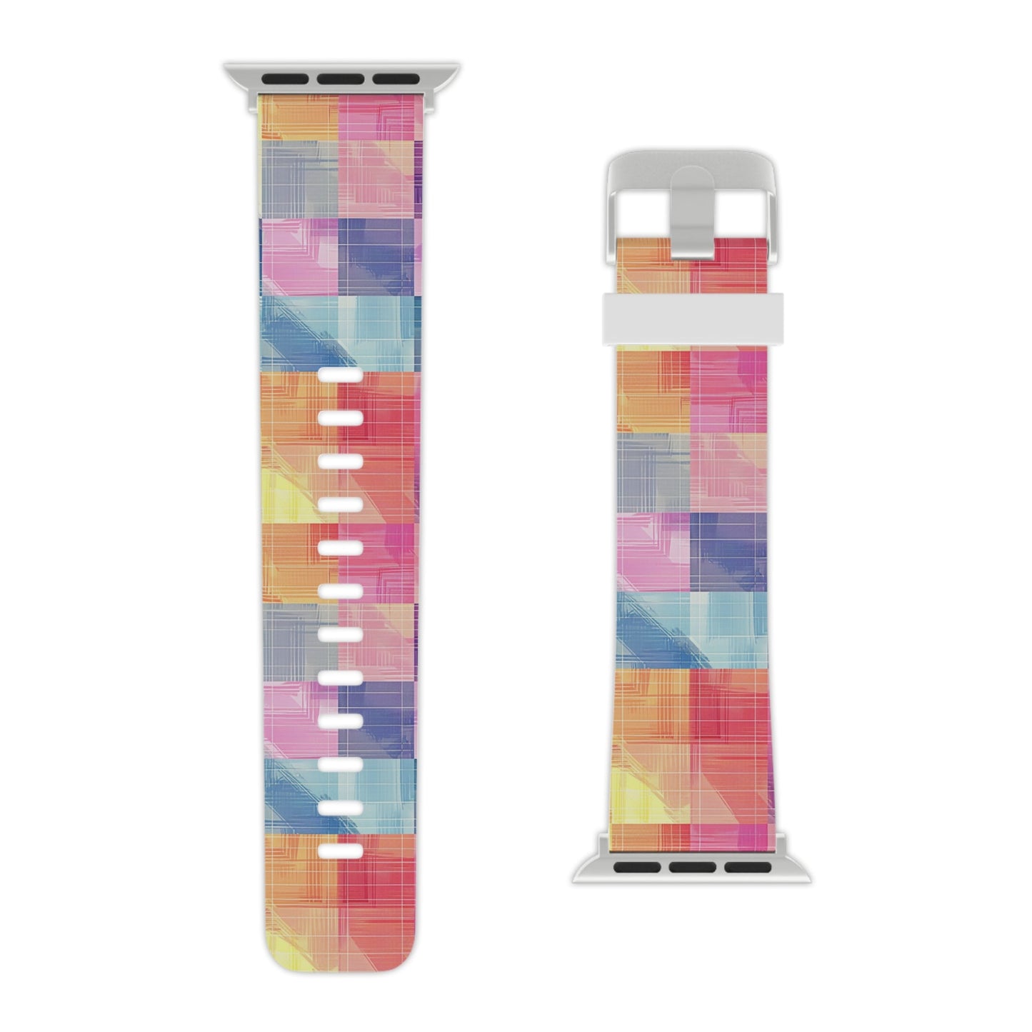 Pastel Panache Watercolor Plaid Apple Watch Band - BOGO Cases