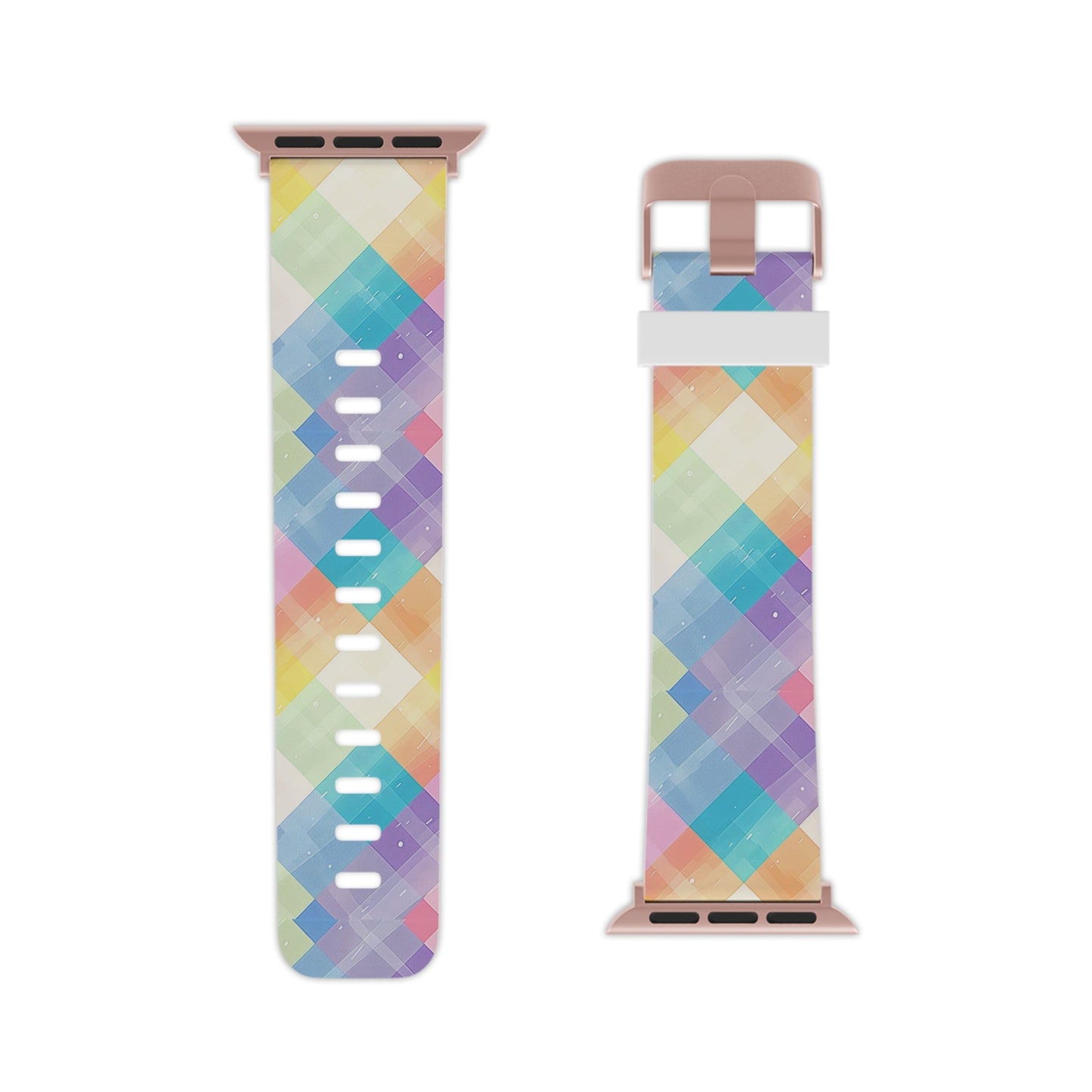 Pastel Plaid Watercolor Apple Watch Band - BOGO Cases
