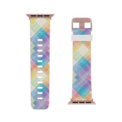Pastel Plaid Watercolor Apple Watch Band - BOGO Cases