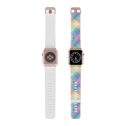 Pastel Plaid Watercolor Apple Watch Band - BOGO Cases