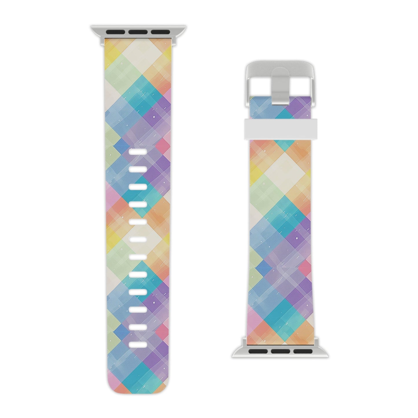 Pastel Plaid Watercolor Apple Watch Band - BOGO Cases