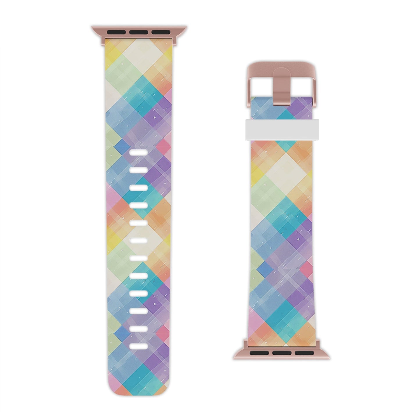 Pastel Plaid Watercolor Apple Watch Band - BOGO Cases