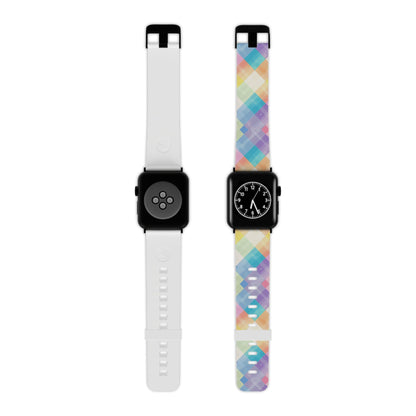 Pastel Plaid Watercolor Apple Watch Band - BOGO Cases