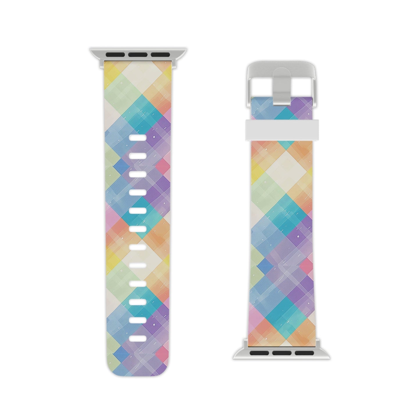 Pastel Plaid Watercolor Apple Watch Band - BOGO Cases
