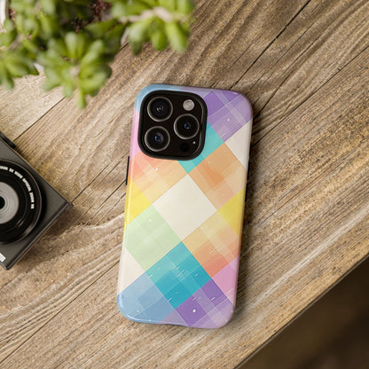 Pastel Plaid Watercolor iPhone Case - BOGO Cases