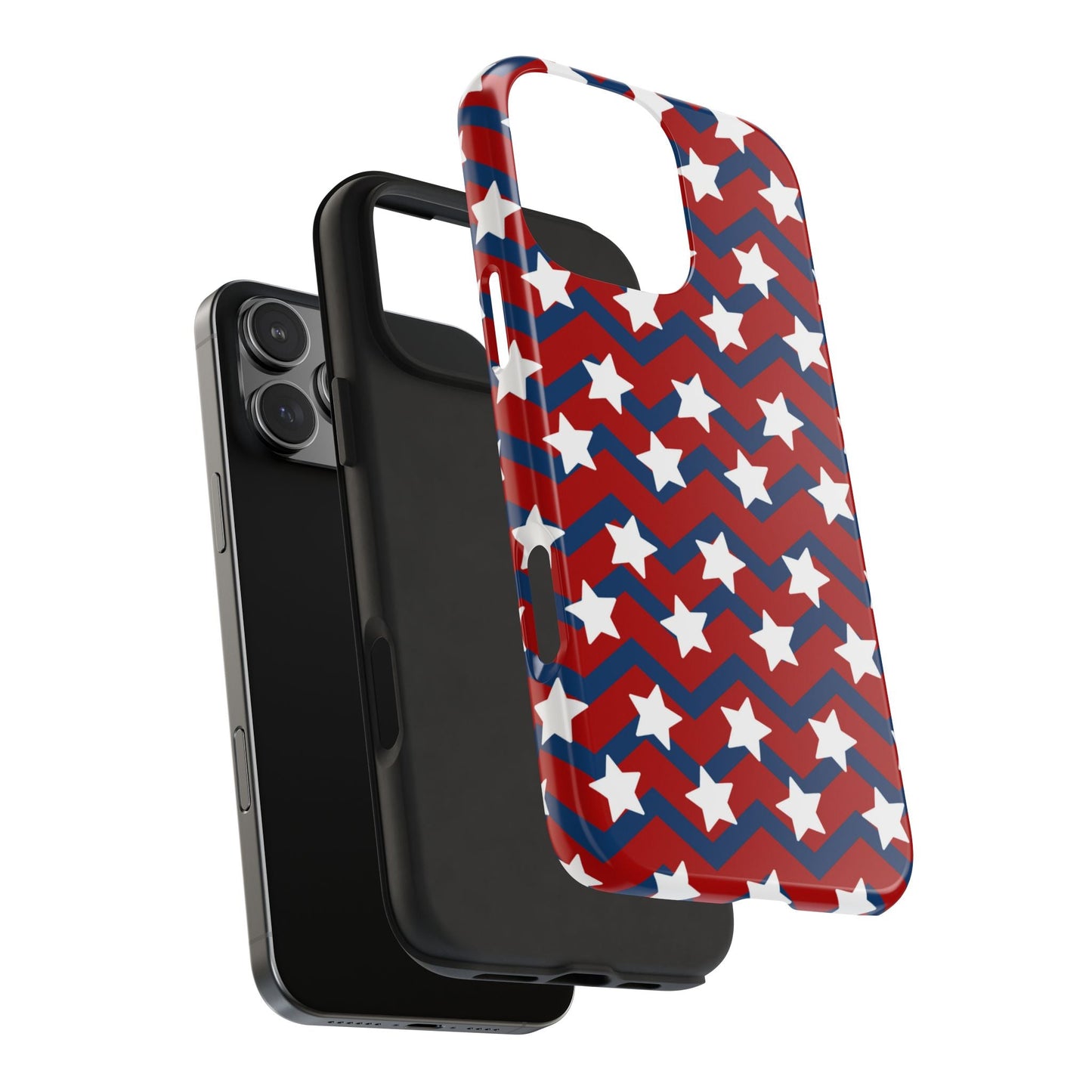 Patriotic Chevron Stars - iPhone Series Case - BOGO Cases
