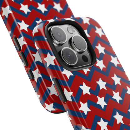 Patriotic Chevron Stars - iPhone Series Case - BOGO Cases