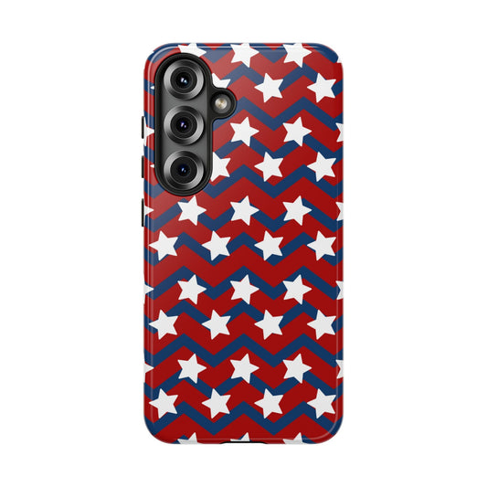 Patriotic Chevron Stars - Samsung Galaxy Case - BOGO Cases