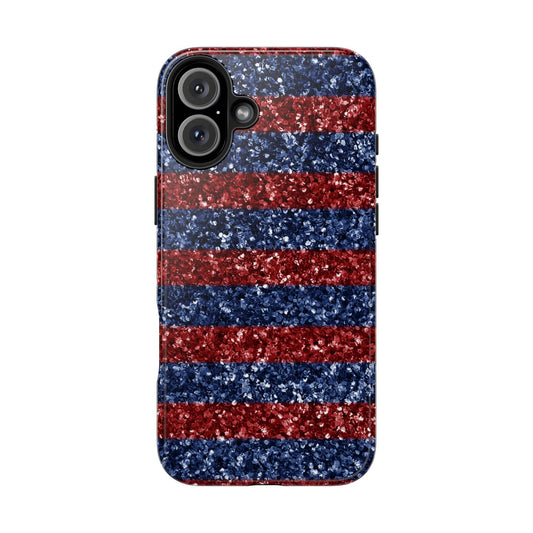 Patriotic Glitter Stripes – iPhone Series Case - BOGO Cases