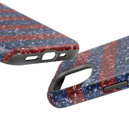 Patriotic Glitter Stripes – MagSafe iPhone Case - BOGO Cases
