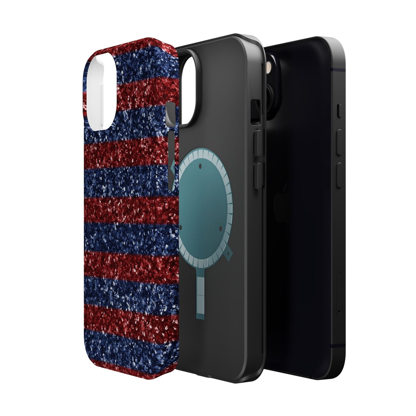 Patriotic Glitter Stripes – MagSafe iPhone Case - BOGO Cases