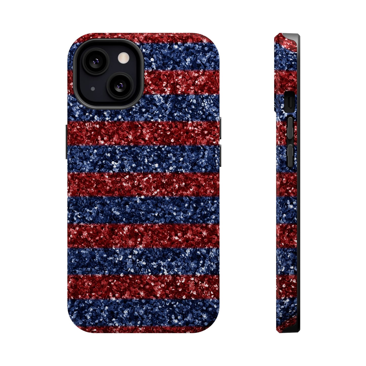 Patriotic Glitter Stripes – MagSafe iPhone Case - BOGO Cases