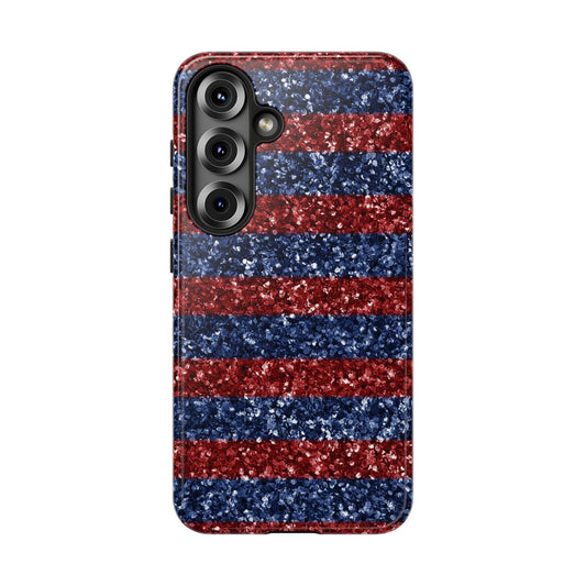 Patriotic Glitter Stripes – Samsung Galaxy Case - BOGO Cases
