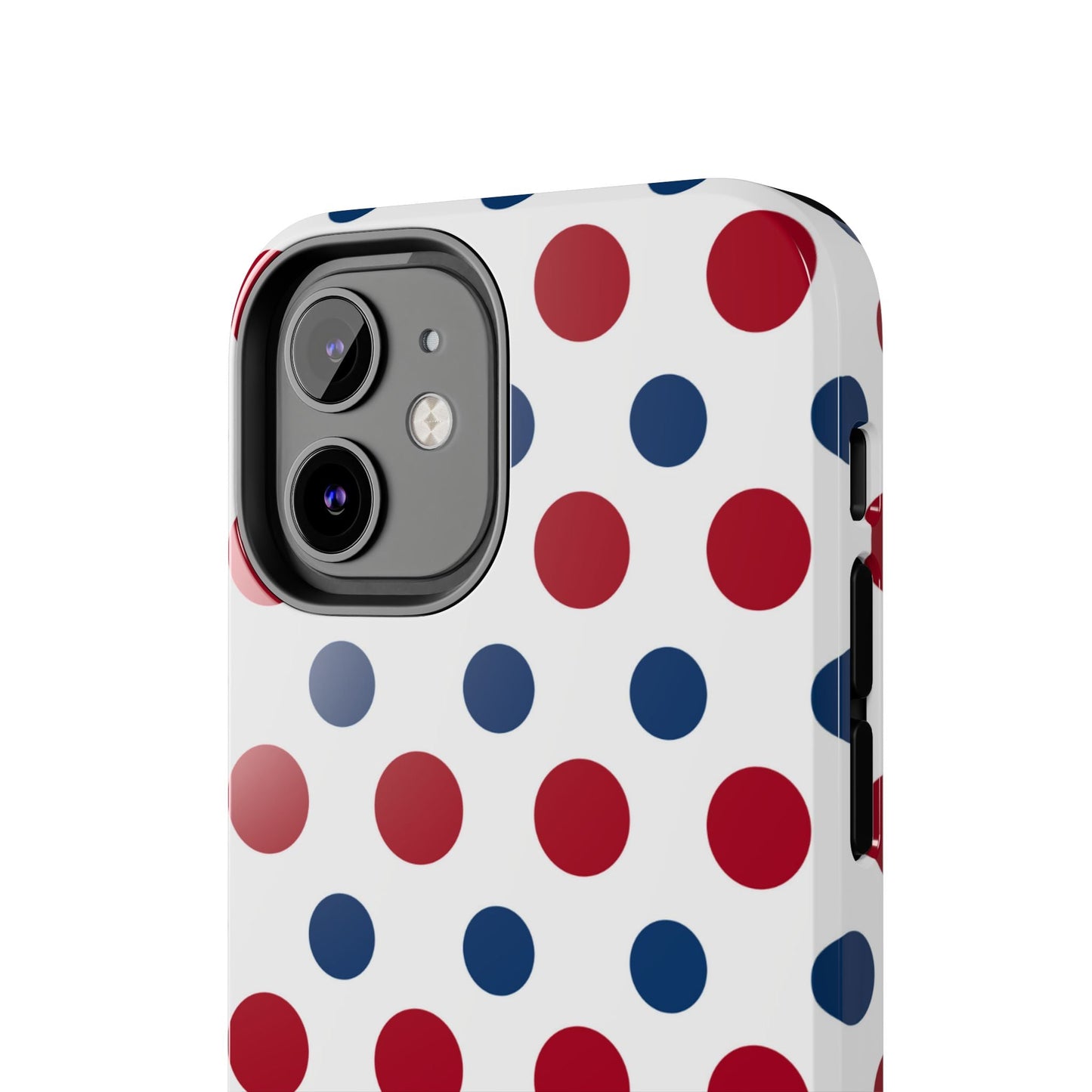Patriotic Navy, White, and Red Polka Dot iPhone Case - BOGO Cases